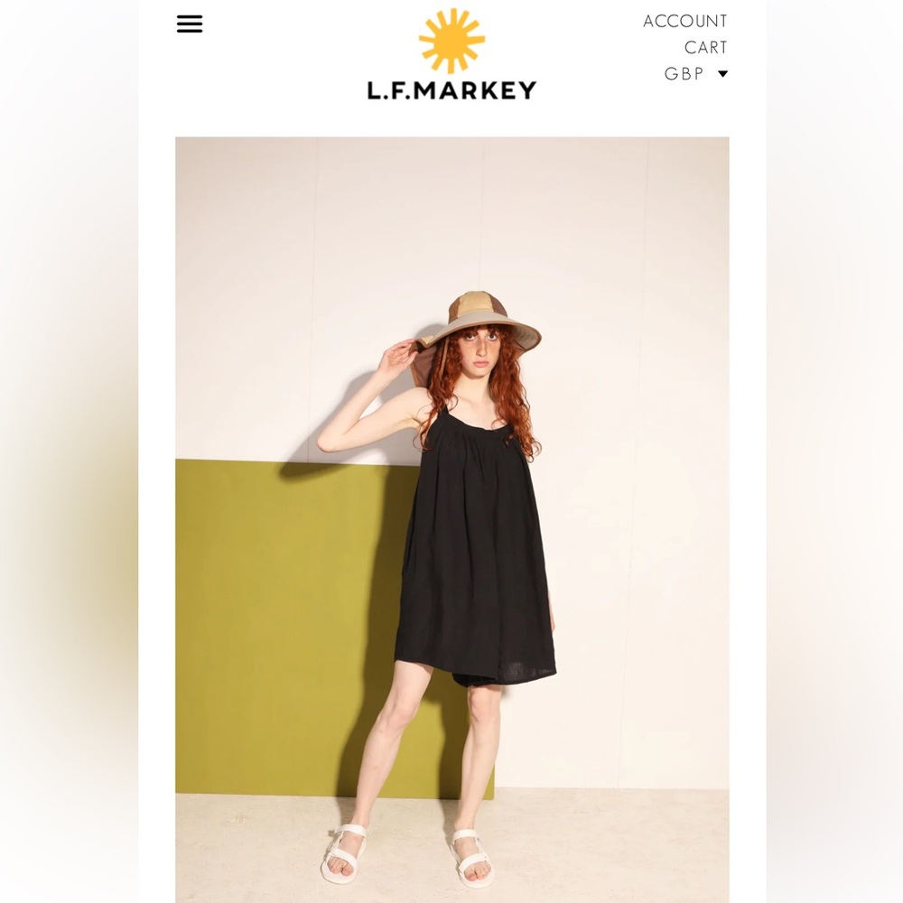LF Markey Basic Linen Romper - Black Sz 12